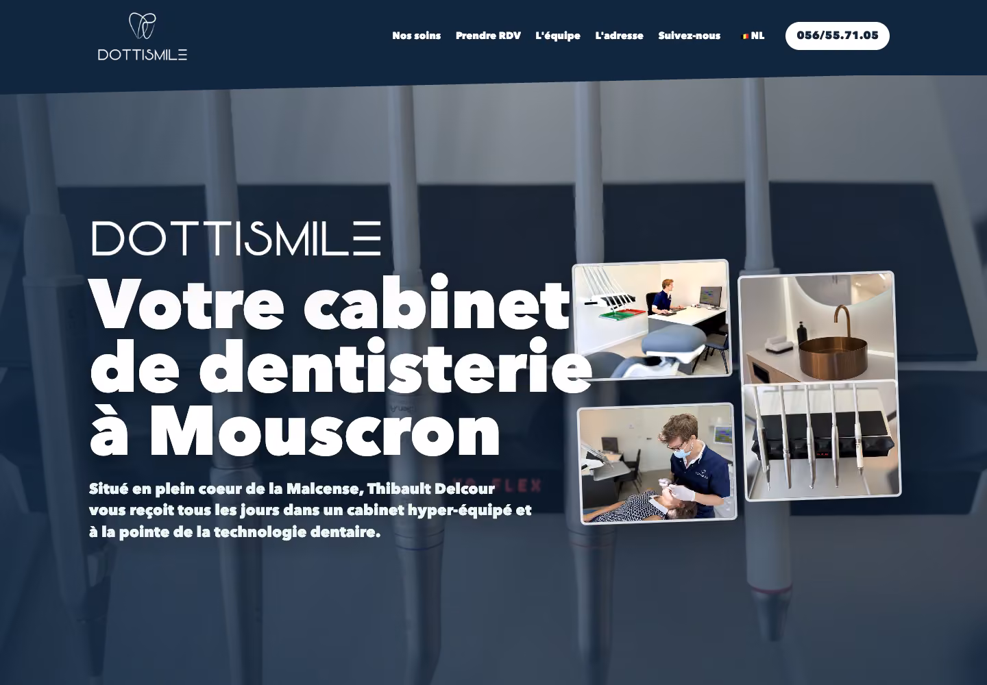 Nouvelle version du site dottismile.be réalisée par N WebStudio