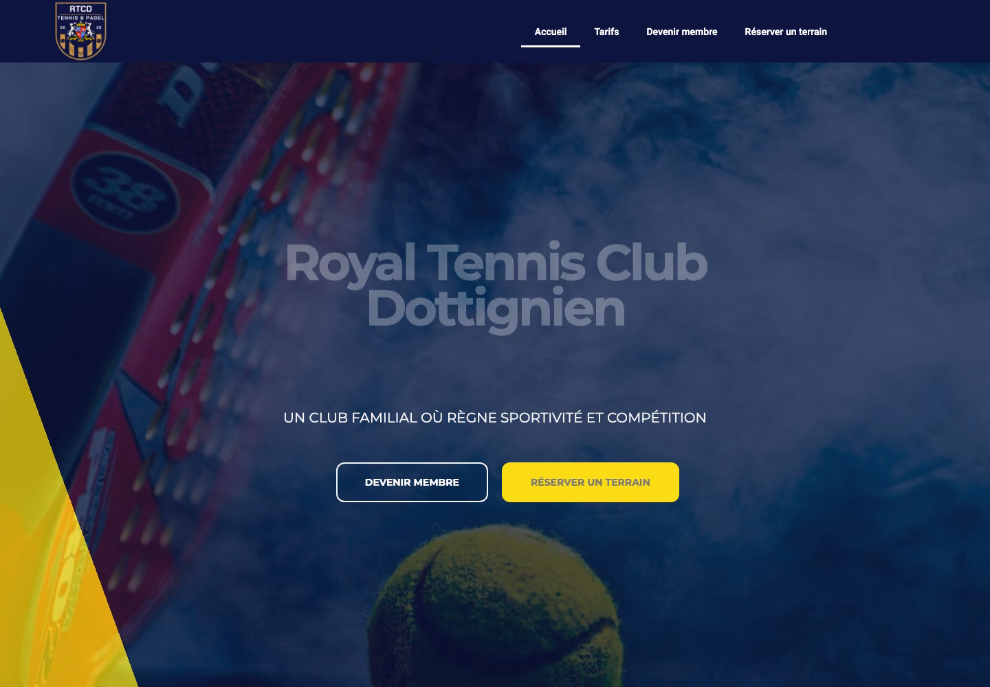 Site tcdottignien.be réalisé par N WebStudio